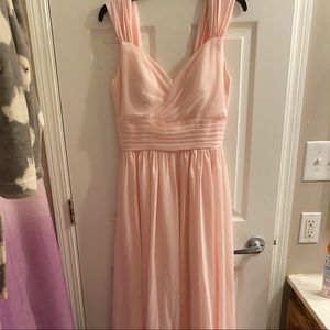 Blush pink bridesmaids dress size 4